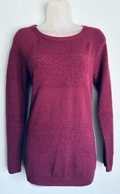 Calvin Klein Wool Blend Sweater Textured Cottage Large Fig